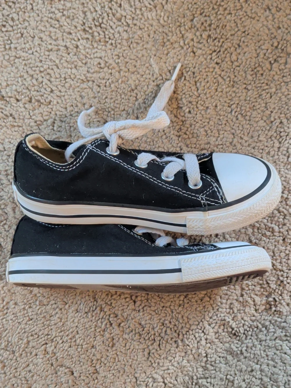 Converse Kids' Black Low Top Canvas Sneakers